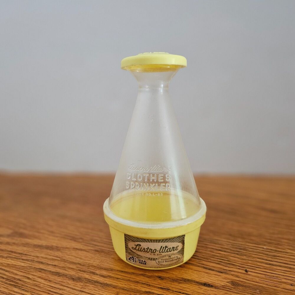 Vintage Lustro-Ware Yellow Clothes Sprinkler Functional Retro Collectible